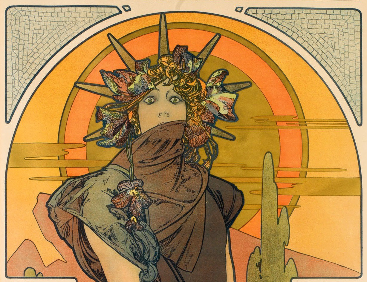 Alphonse Mucha Art Nouveau Nouvelle Femme Poster Hous 