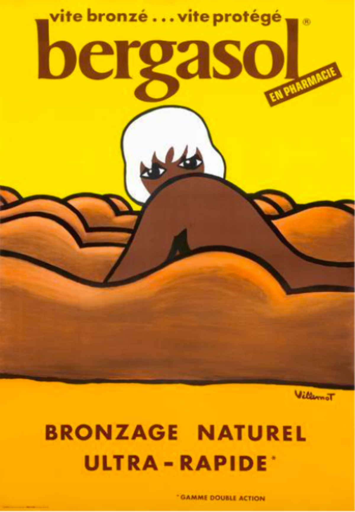Bernard Villemot: Bergasol (1976). Imagen: Poster House.
