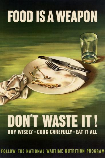 illustrational poster of an empty cup and plate with leftover bones
