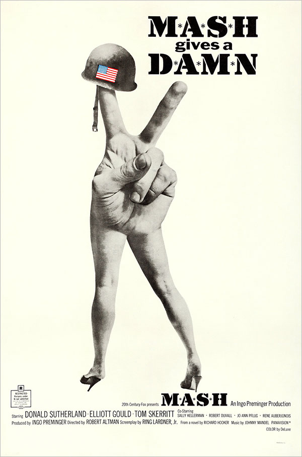 photographic poster in black and white of a body made up of a pair of legs in heels and a hand making a peace sign