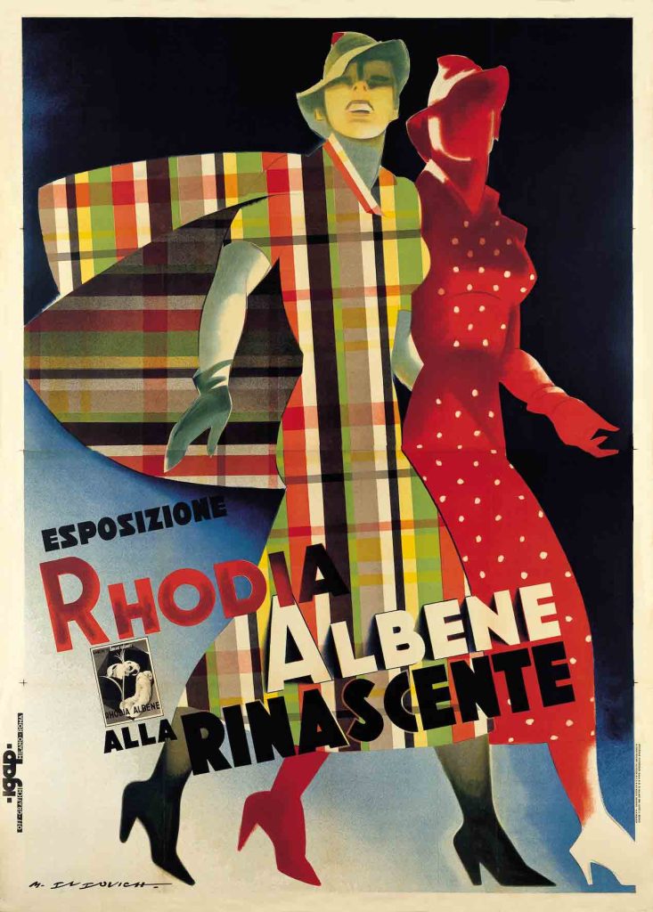 Poster of two women in patterned day dresses.