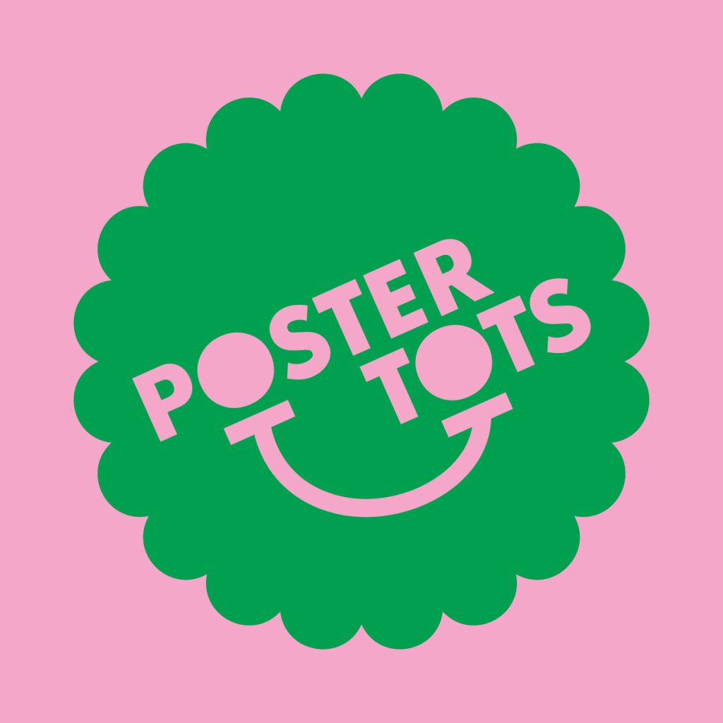 Two color graphic for Poster Tots programs