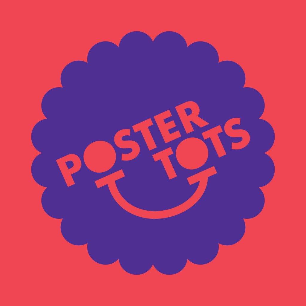 Two color graphic for Poster Tots programs
