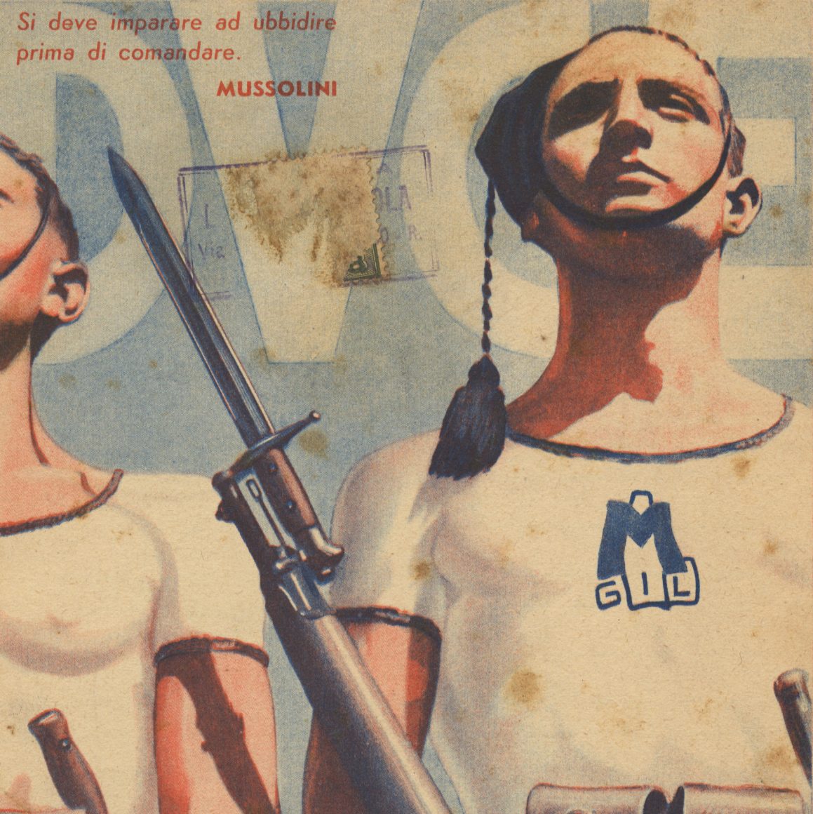 A poster image of two soliders standing side by side