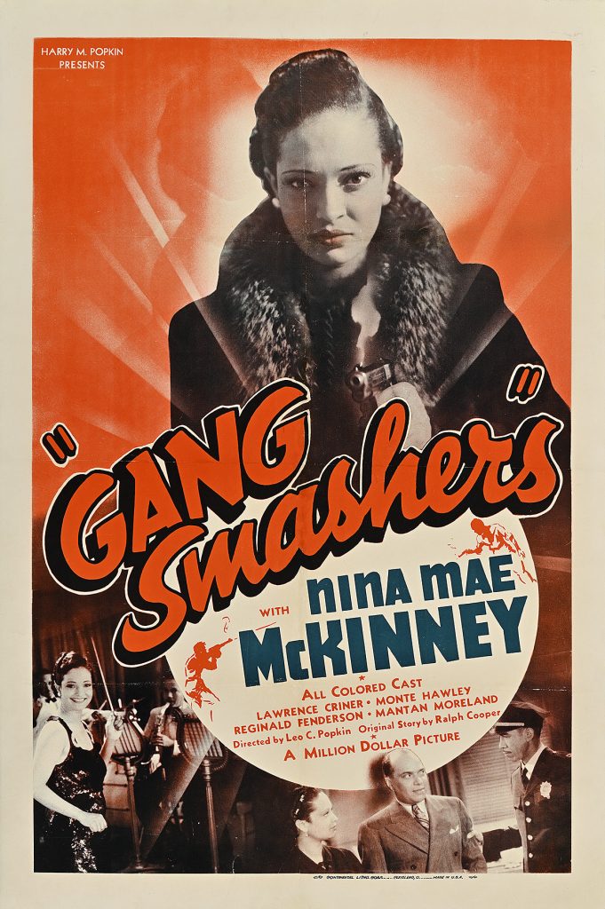 Poster of a Black gangster's moll pointing a gun at the viewer.