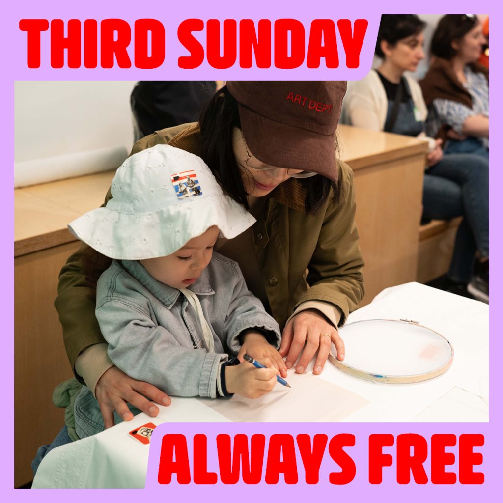 A digital image of a woman with a child in her lap during an art workshop