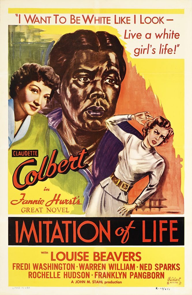 Poster of a concerned older woman looking at a glamorous one.