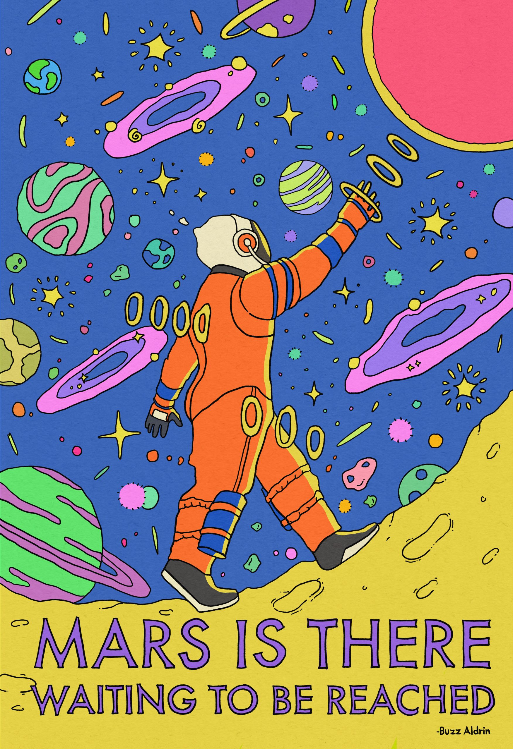 Ggotbyeol Kim, BFA Illustration, Class of 2025, NASA Poster