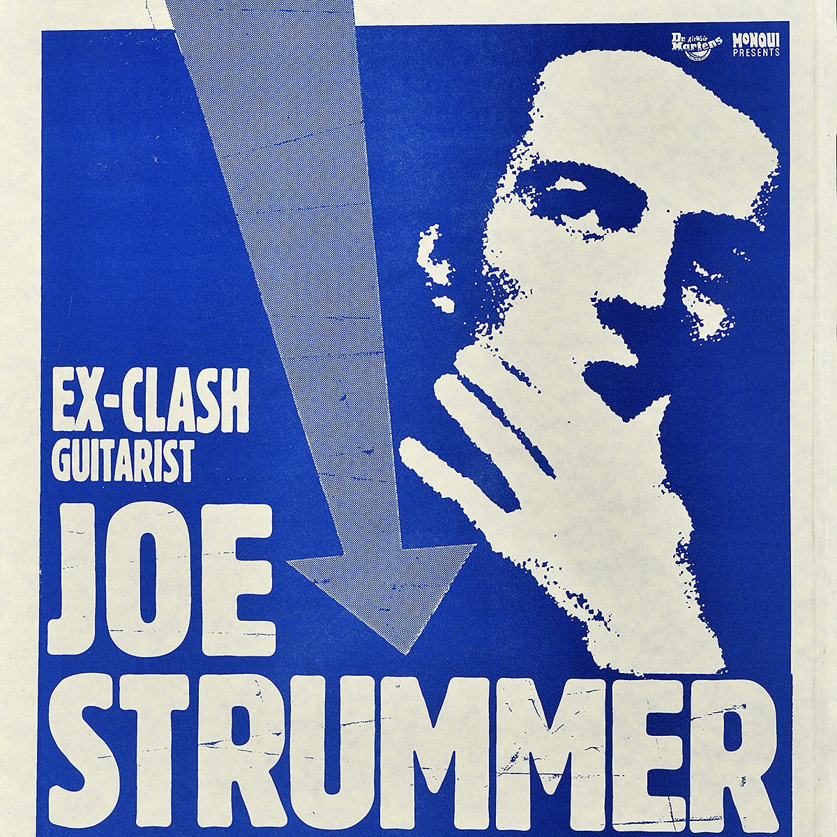 One color poster for Joe Strummer concert