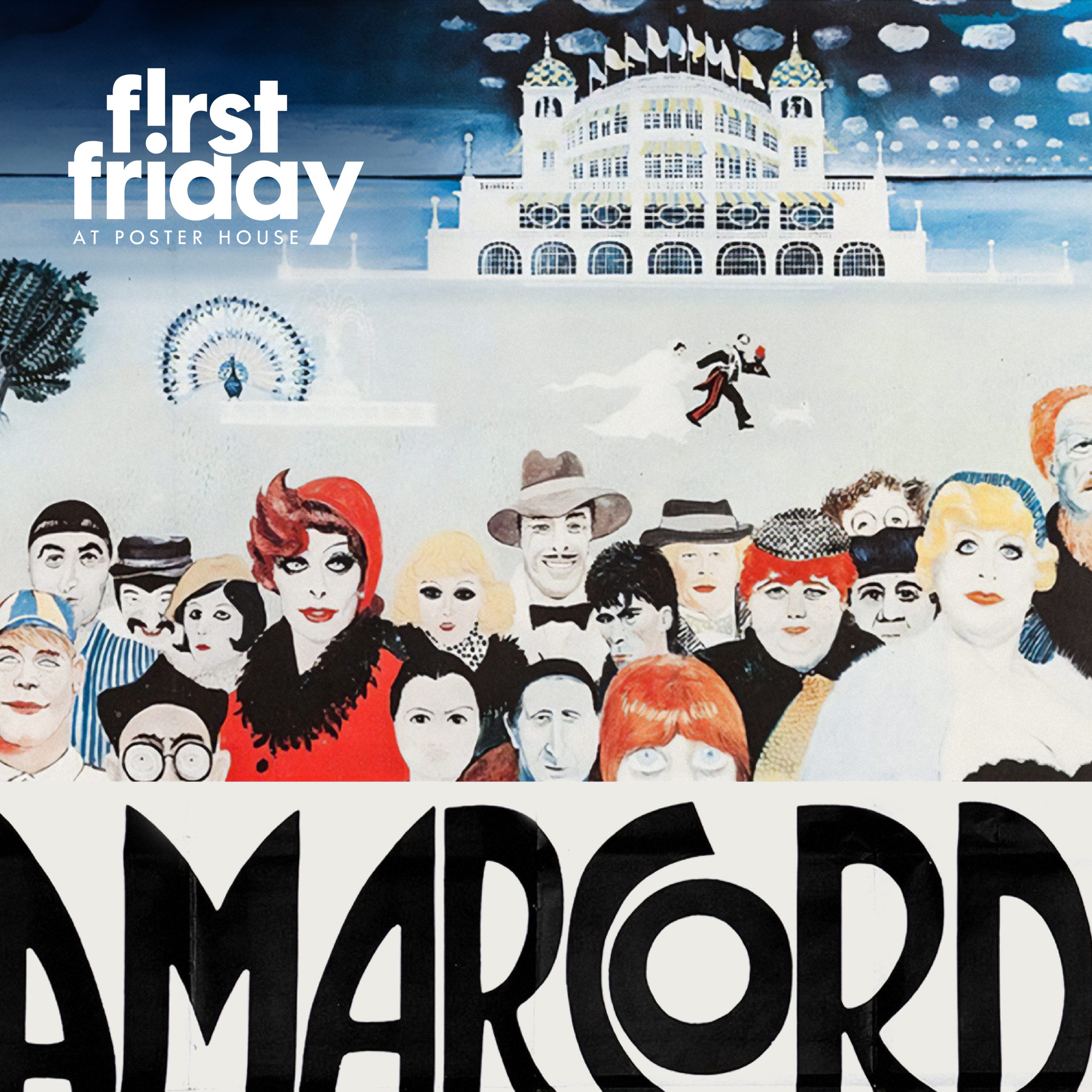 Illustrated poster for the movie Amarcord